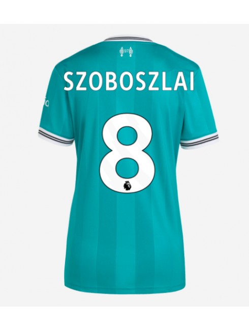 Ženski Nogometna dresi replika Liverpool Dominik Szoboszlai #8 Tretji 2025-26 Kratek rokav Ženski Nogometna dresi replika Liverpool Dominik Szoboszlai #8 Tretji 2025-26 Kratek rokav